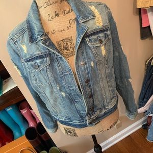 Express cropped jean jacket